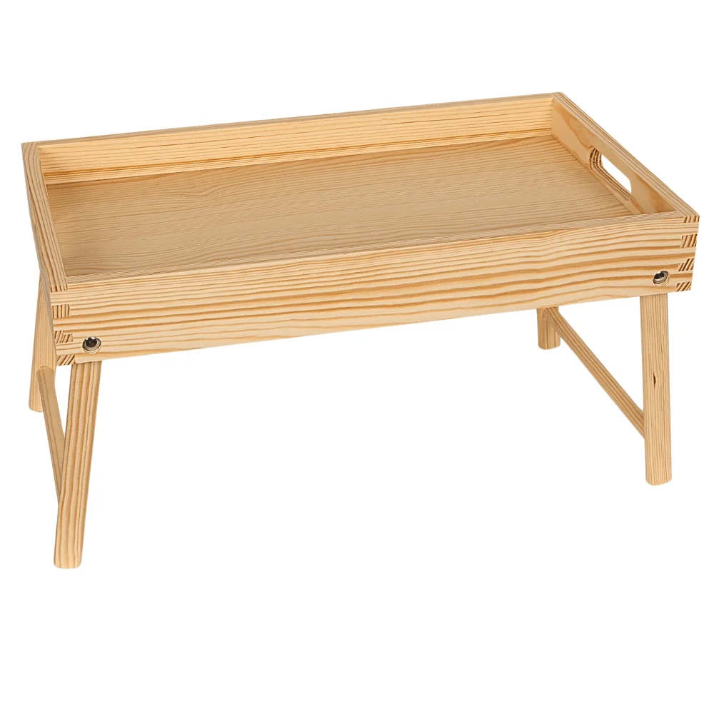 Bed Tray – Pine Wood with Folding Legs — photo 1